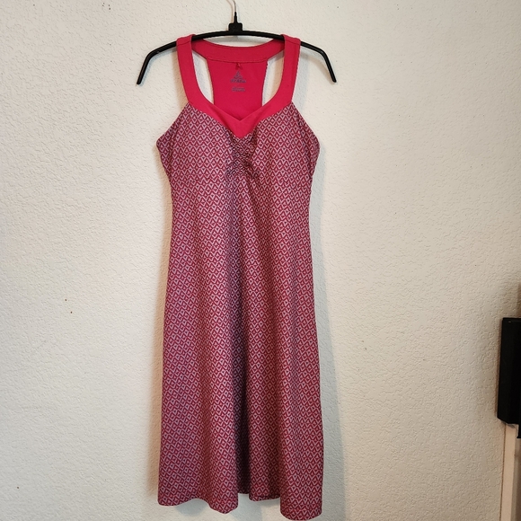 PrAna Shauna Cosmo Pink Compass Athletic Sun Dress, Size S - Picture 3 of 7